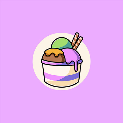 Delicious Ice Cream Illustration branding ice cream cravings vector