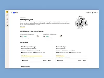 Job Booster actively hiring boost booster design hiring job job post layout ui ui design ux