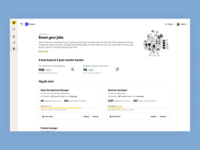Job Booster actively hiring boost booster design hiring job job post layout ui ui design ux