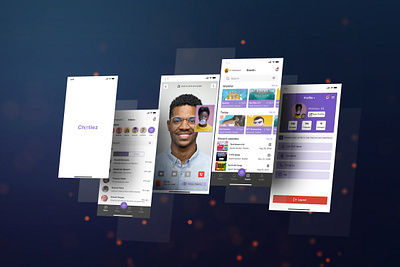 Chatiez by Olaniyi Ifeoluwa app design chat chat app design event app positive concept ui uiux user interface ux