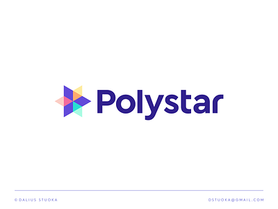 Polystar Logo Design - Star / Triangle / Geometric / Prism analytics brand design designer ecommerce finance fintech geometric icon logo logodesign modern prism simple software star symbol tech technology triangle