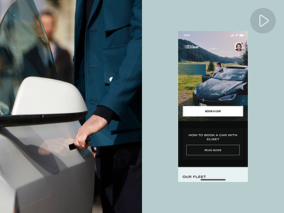 Elise - Booking Process animation app animation app marketing booking time car booking car sharing clean design clear design date date selection e commerce graphic design mobile mobile design mobile ui rent car service service marketing ui ui design