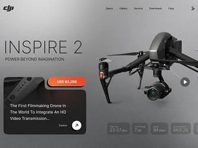 DJI -Drone Product template design ui ux webdesign