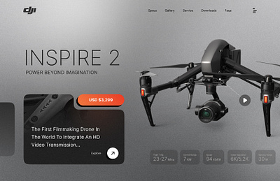 DJI -Drone Product template design ui ux webdesign