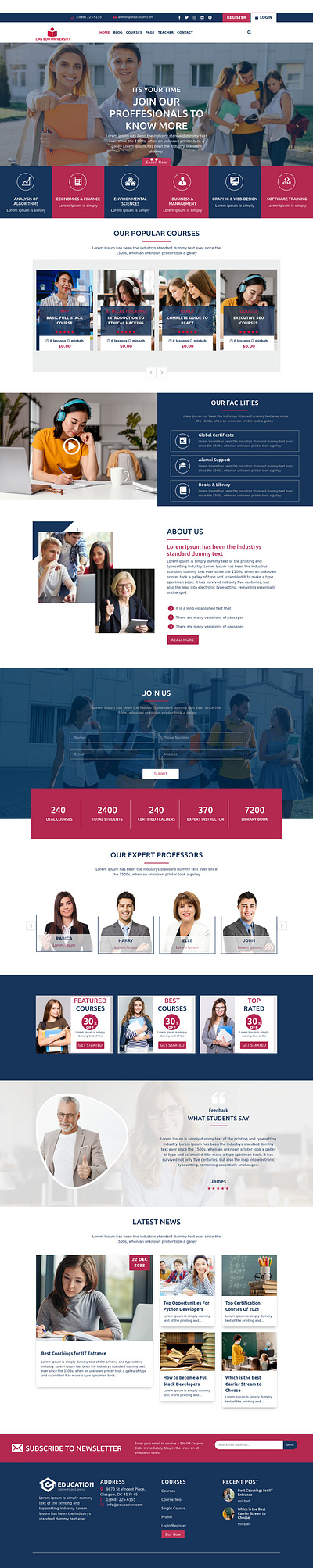 Training Institute Website branding design graphic design ui ux website wordpress