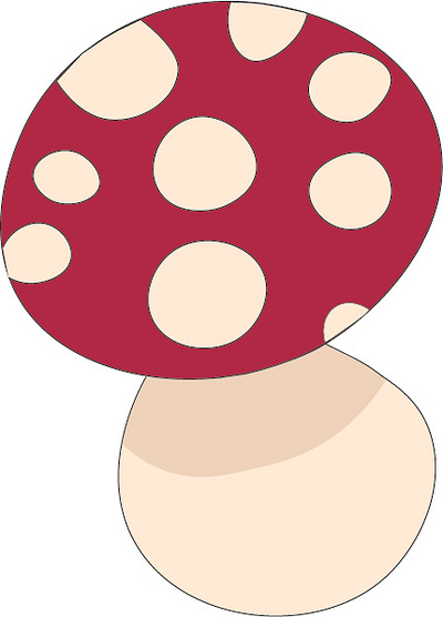 Mini mushroom animation graphic design illustration