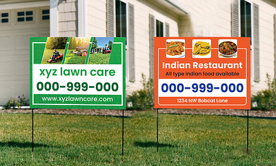 Business Yard Sign & Lawn Sign design branding graphic design lawn sign yard yardsign