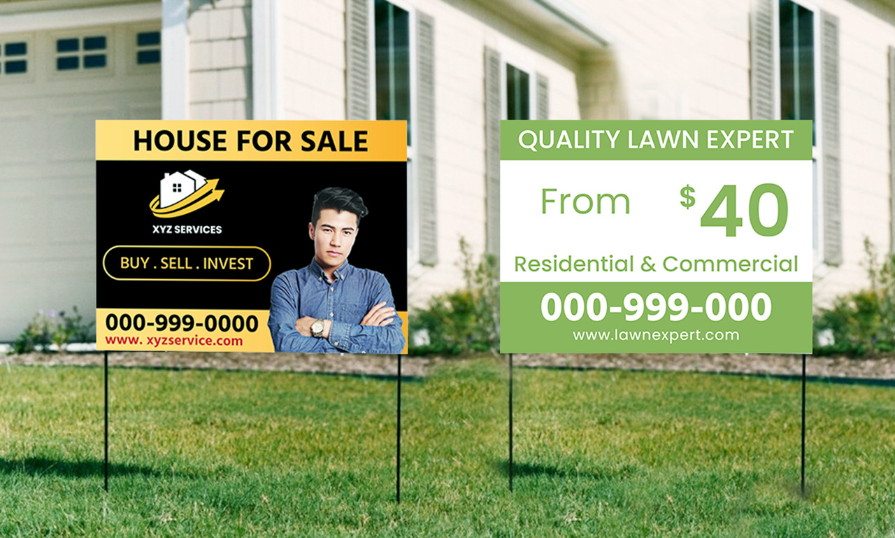 Business Yard Sign & Lawn Sign design by Jay Mandal on Dribbble