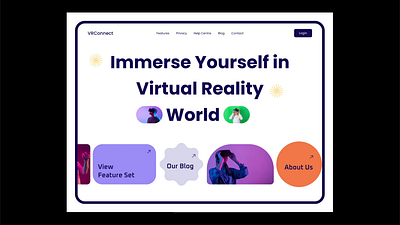 VRConnect Website ui uiuxdesign virtualrealityweb webapp