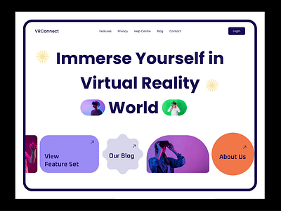 VRConnect Website ui uiuxdesign virtualrealityweb webapp