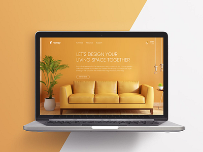 Furniture website's first screen design figma first screen furniture home page ui ux uxui design website