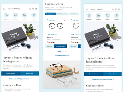 Warby Parker redesigned mobile ui ui ui design ux ux design warby parker