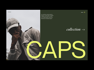 Caps - shop branding design grid header minimal shop store typography ui ux web