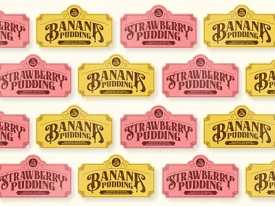 SachCaffé - Stickers animation banana pudding branding cake classic coffee delicious design food graphic design honedon logo package packaging pudding sticker stickers strwarberry sweet sweets