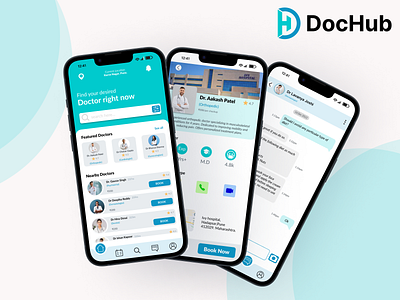 DocHub dochub doctor app doctor app ui doctor appointment doctor appointment app ui mobile app ui mobile application ui ui ux ux