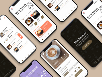 The Forbidden Bean App design illustration ui ux