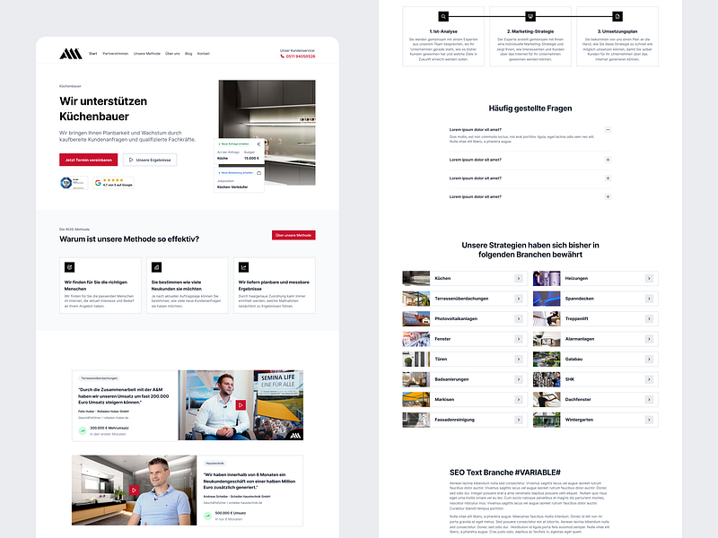 🚀 Relaunch of recruiting agency A&M Unternehmerberatung agency landingpage recruiting agency ui ux webdesign webflow website