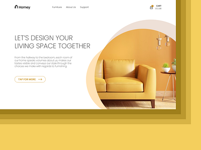 Furniture website's UX/UI design design figma furniture homepage ui ux uxui design website