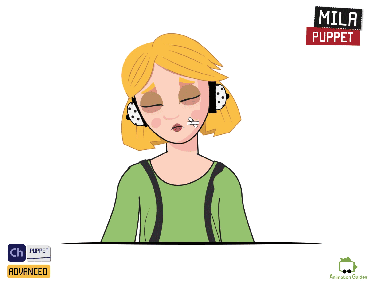 Music is for the soul ... character animator character design closeup download female girl headphones music puppet vector woman