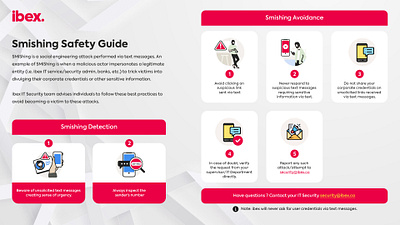 Smishing Safety Guide corporate design guide infographic smishing