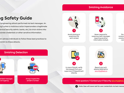 Smishing Safety Guide corporate design guide infographic smishing