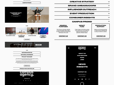 Website for Campus Agency ui web design