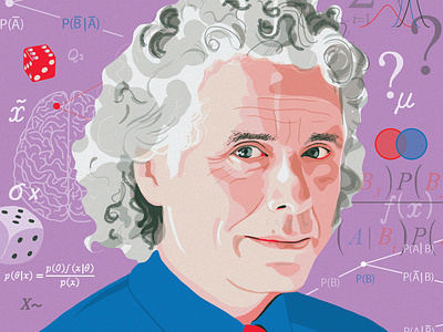 Steve Pinker for New Scientist digitalillustration editorial illustration photoshop portrait illustration