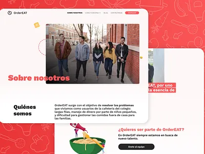 OrderEAT | Website Redesign about us branding design graphic design illustration ui design ux website