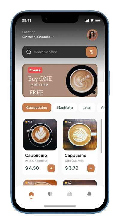 Coffee App Design coffee figma productdesign ui ux