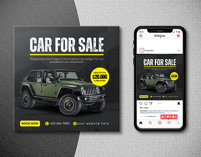 Car Ads | Banner Ads | Social Media - Promotional ads flyer design graphic design illustration logo saburahmedjishan