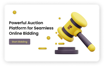 Auction Platform Banner graphic design ui