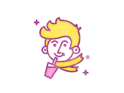 Iced tea logo proposal branding color palette design iconography illustration kawai kawaii logo logodesign logotype the little prince