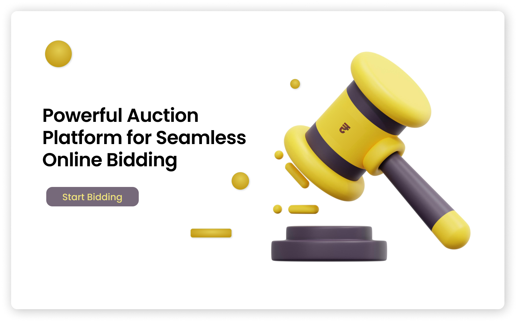 Auction Platform Banner by Amit Nimje on Dribbble