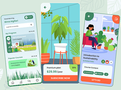 Agriculture Course Mobile App UI agriculture app design agriculture app ui app course app ui course app ui design design mobile app mobile app design ui ui design