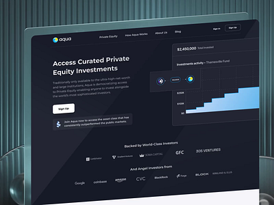 Investment Platform Website 3d animation buisness finance fintech glass investment landing modern money scroll slick style top web