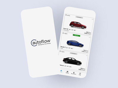 Autoflow app cars design figma logo rent rentacar ui ux