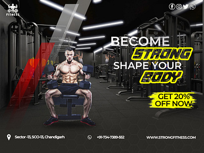 GYM banner branding design graphic design illustration logo motion graphics photoshop ui