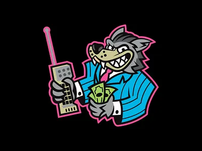Wall Street Wolves branding digital digitalart illustration sportsdesign sportslogo vector wallstreet wolf