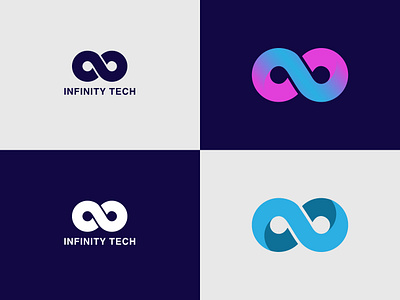 Infinity Tech - Logo design adobe illustrator app icon best logo brand identity branding creativelogo design graphic design illustration logo professional logo symbol tech logo vector