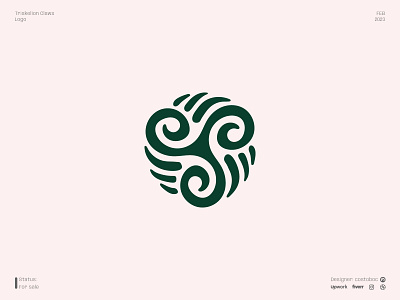 Triskelion Claws logo (for sale) branding celtic design icon logo logodesign logotype minimal triskelion vector