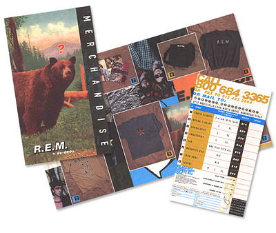 R.E.M. Merchandise Brochure r.e.m. print design