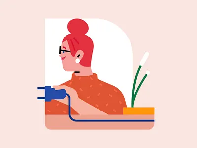 Connecting application artwork characters design connecting illustration illustration app illustration web vector web woman