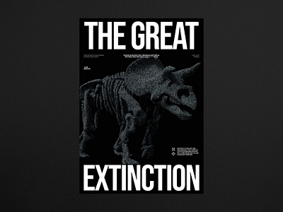 The Great Extinction, 3D Motion Poster 3d 3d design animation bold typography creative design experiment figma illustration motion motion graphics poster redshift rigging stone typography ui uidesign uiux webdesign