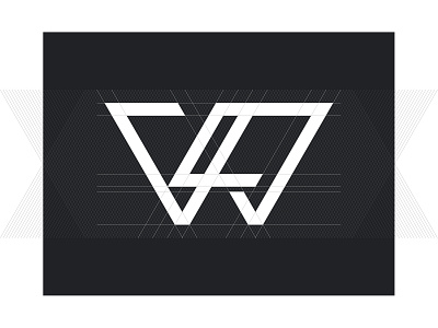 WL - logo mark process angles bold brand classic contrast dynamic geometric grid identity l letter letterform lines logo logo mark process strong structure triangle w