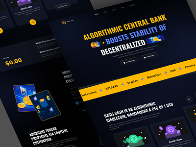 Decentralized NFT Landing Page Redesign cryptocurrency decentralized landing page nft nft lanidng page nft website web website redesign