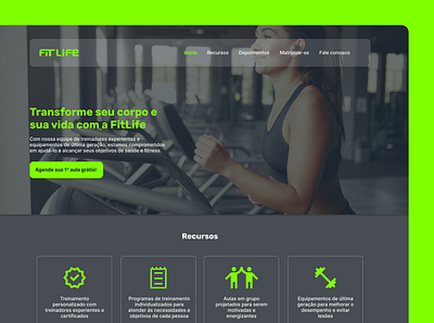 Landing Page - FitLife design landingpage ui