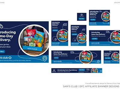 Sam's Club | DFC Affiliate Banner Designs PART 1 ad advertisement banner banners branding design digital flat graphic design icon illustration logo marketing sales samsclub typography ui vector web