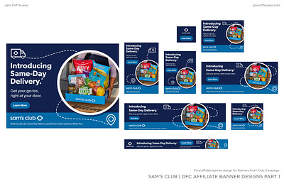 Sam's Club | DFC Affiliate Banner Designs PART 1 ad advertisement banner banners branding design digital flat graphic design icon illustration logo marketing sales samsclub typography ui vector web