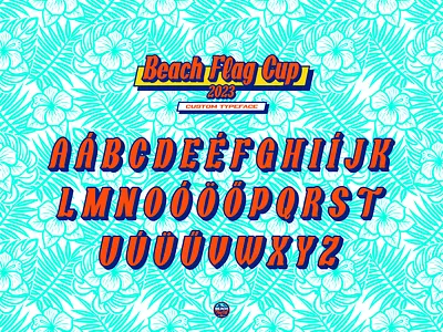 Custom Typeface design for Beach Flag Cup 2023 beach beach flag cup branding customfont customtypeface design flag football font fontdesign graphic design hungary logo logo design sport identity sports branding sports logo typeface typography vector vector design