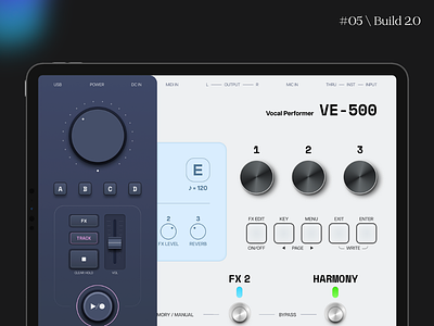 Boss VE-500 - Replica app ipad app music app music controller music design neumorphism plugin design ui design